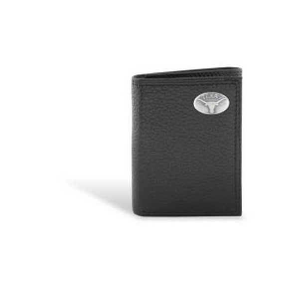 University of  Texas Longhorns Genuine Leather Wallet Black College Trifold